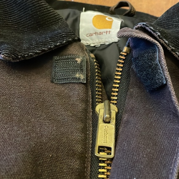 Carhartt Jacket Coat Brown Canvas Arctic with Corduroy Collar - Picture 5 of 12